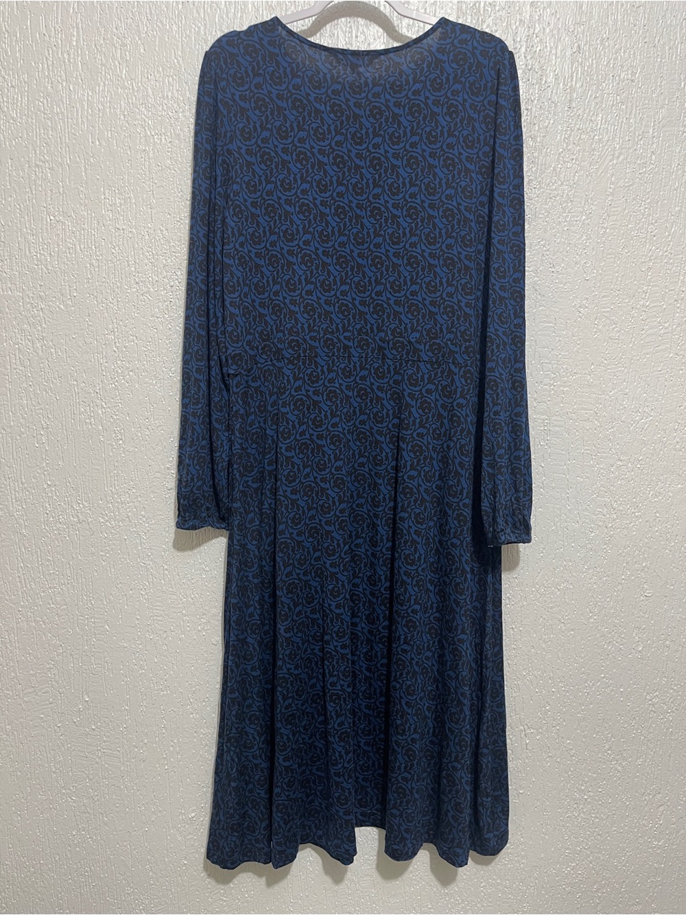 Boden Camille Jersey Midi Dress NWT 16 Atlantic Primrose Swirl Blue Floral - Picture 4 of 8
